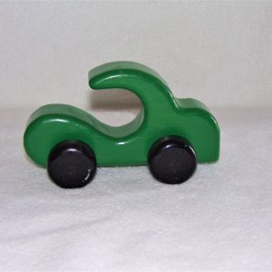 green wooden car
