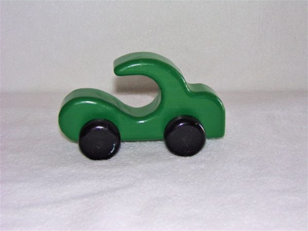 green wooden car