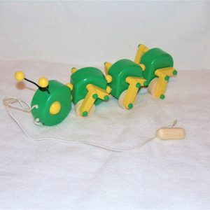 Caterpillar String Toy, Spring Green and Sun Yellow