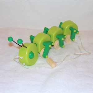 Caterpillar Pull Toys, Key Lime Green and Spring Green