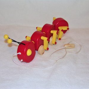 Caterpillar Toy, Apple Red and Golden Sunset Yellow