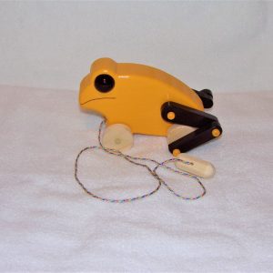 wooden frog pull toy