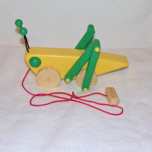 handmade wooden grasshopper toy