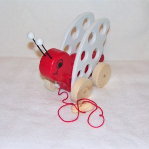 Butterfly Toy, Apple Red and White