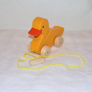 Duck Pull Toy, Golden Sunset Yellow and Real Orange Bill